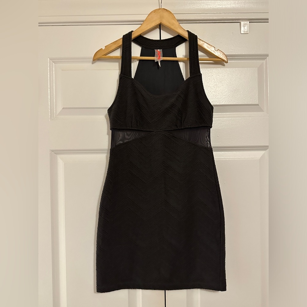 Free People Dark Gray/Charcoal Bodycon Cutout Dress
